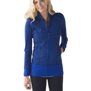 Lululemon Size 6 Daily Practice Full Zip Hooded‎ Jacket Longer Length Sapphire